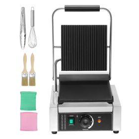 Commercial Panini Grill, 1800W Electric Sandwich Panini Maker, Stainless Steel Sandwich Press Grill